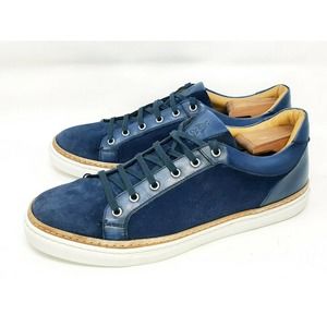 SCARPE DI BIANCO Navy Blue Leather/Suede Casual Sneaker Italy Mens Sz 11 $695 02